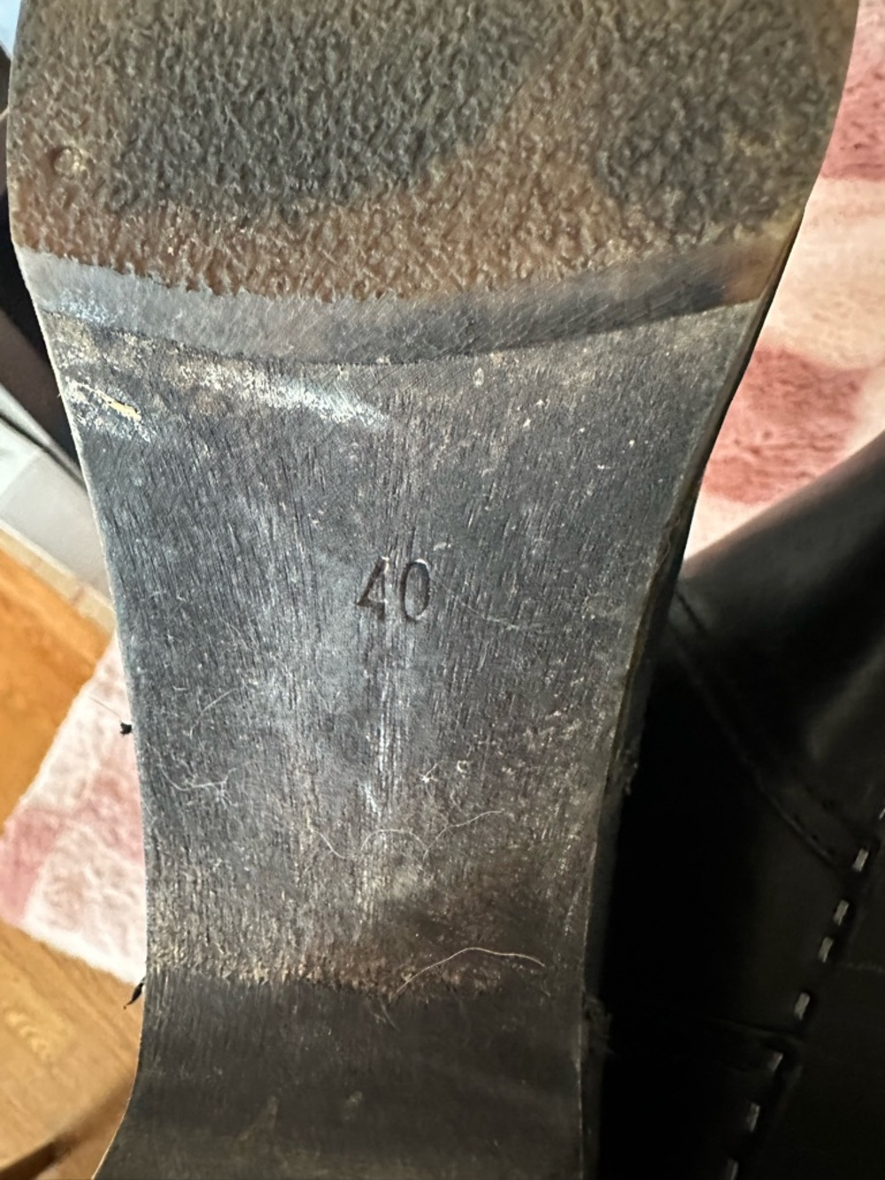 Swedish Hasbeens knee high black leather boots size 8.5 made in Italy - Picture 7 of 8